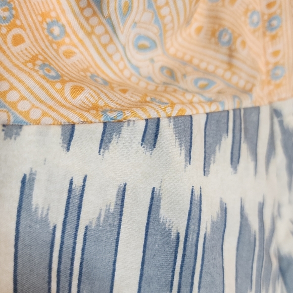 NWT Joie Silk Blend Flippa Midi Dress Criss Cross Front Blue Orange Size 2 - Picture 13 of 16